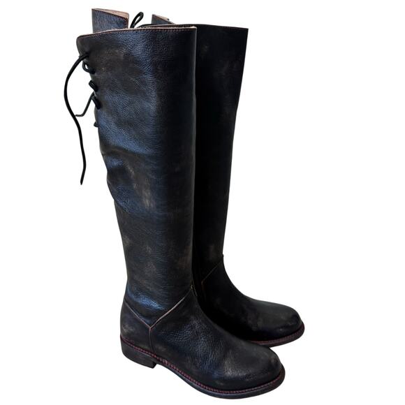 BED STU Manchester tall equestrian style boot Black Hand Wash Size 9  NIB - Picture 2 of 9